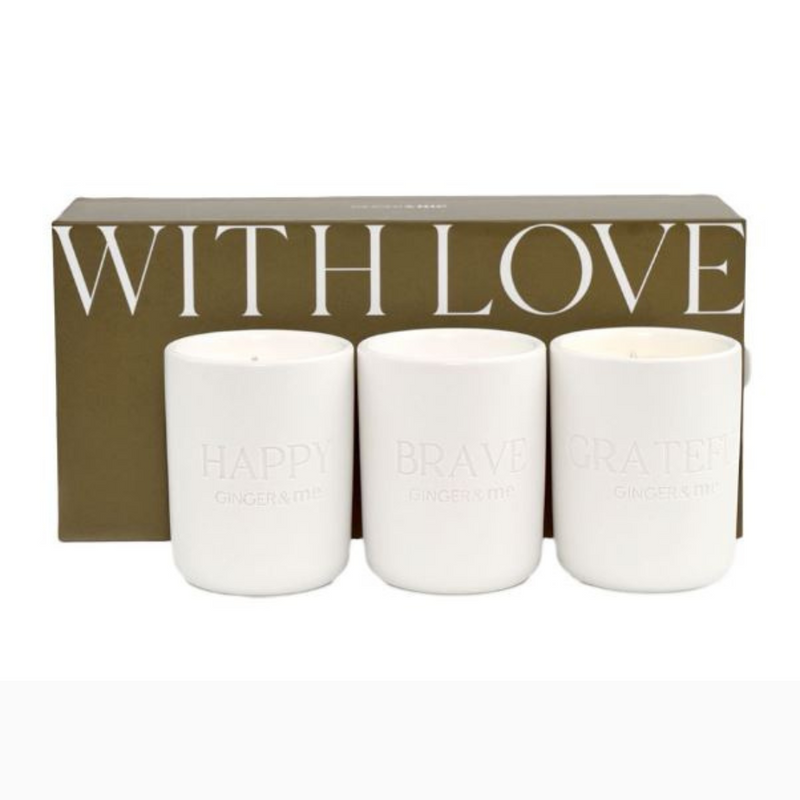 Ginger & Me Mini Candle set of 3