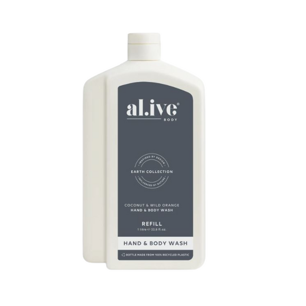 New 1 litre Refill Coconut & Wild Orange Wash