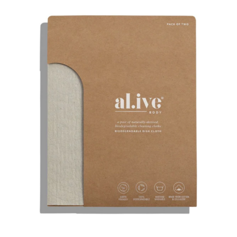 al.ive Biodegradable Dish Cloth 2pk